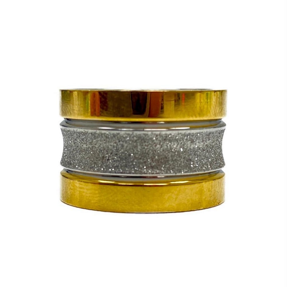 Golden Aura Stainless Steel Ring: Golden Aura Stainless Steel Ring Modern, and effortlessly stylish, this Gold Tone Stainless Steel Ring offers the perfect balance of durability and shine. Crafted from high-quality stainless steel