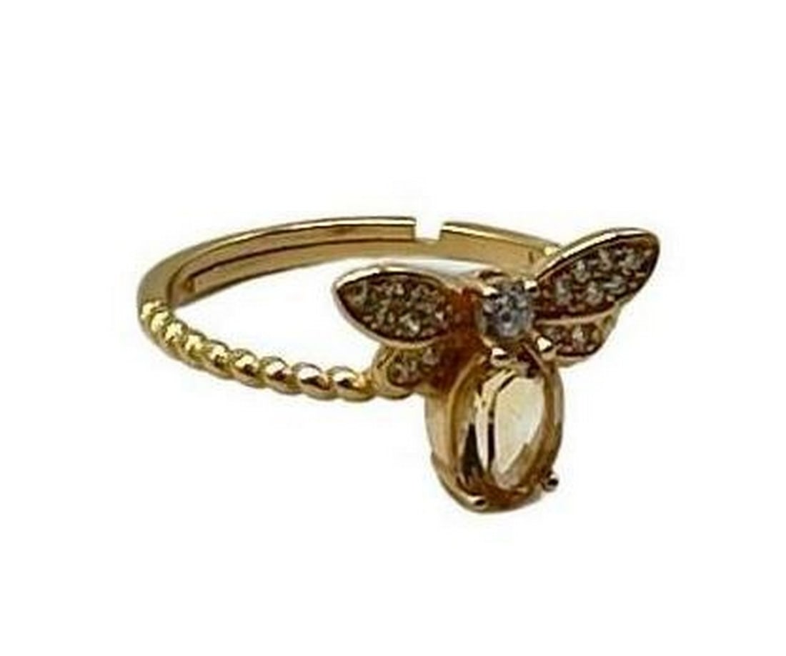Sunburst Firefly Gold Ring - Size 7: Sunburst Firefly Gold Plated Ring - Size 7 Experience enchanting radiance with our Sunburst Firefly Gold Plated Ring. Meticulously crafted with 18KGP, this captivating piece features a dazzling