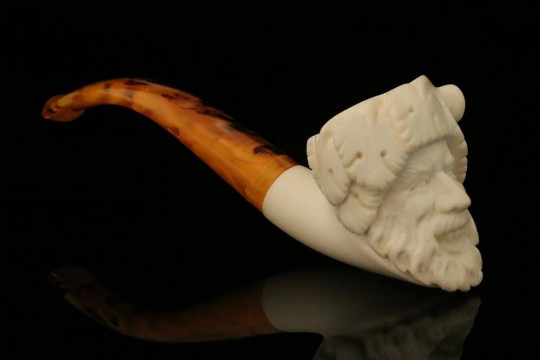 Bacchus Carved Block Meerschaum Pipe (1 of 5)