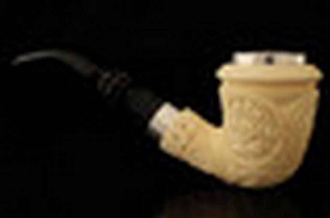 Carved Calabash Block Meerschaum Pipe with Fitted Case (1 of 4)