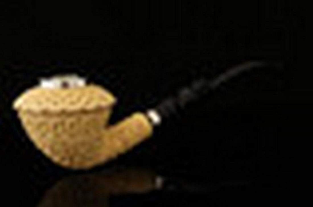 Deluxe Calabash Churchwarden Block Meerschaum Pipe with Fitted Case (1 of 4)