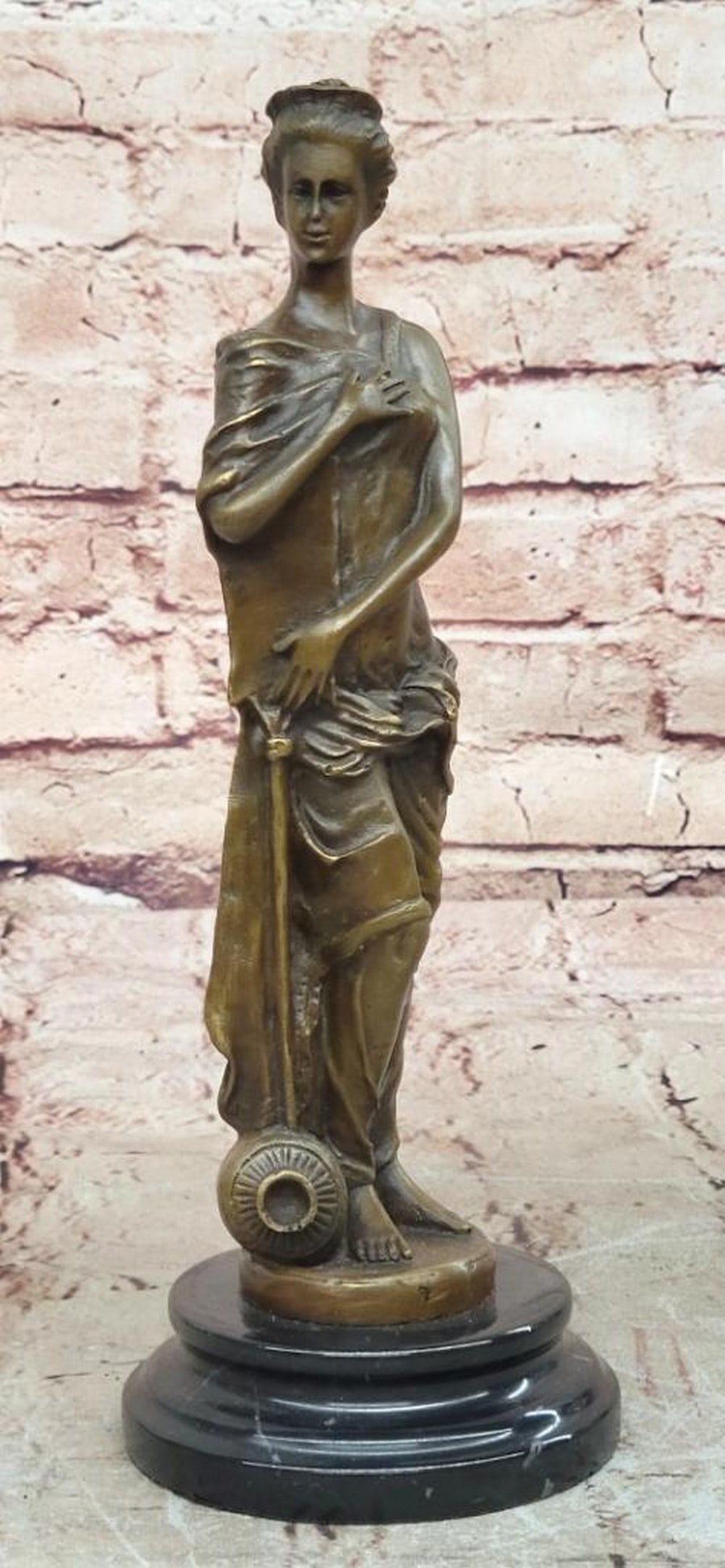 Victorian Lady" Signed Original Bronze Sculpture by Jean Patoue - 11" x 4: "Victorian Lady" Signed Original Bronze Sculpture by Jean Patoue - 11" x 4" This original bronze sculpture by Jean Patoue depicts a graceful Victorian-era lady, capturing timeless eleg