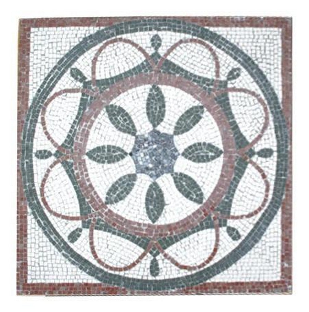 Geometric Wall Mosaic: Geometric Wall Mosaic The Geometric Frieze Mosaic is apart of a wide collection of Geometric Mosaics. This masterpiece is an entirely handmade mosaic reproduction created using the techniques of ancie