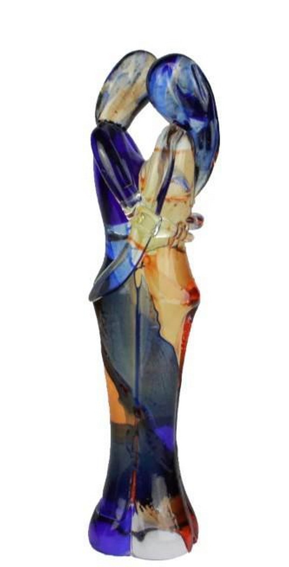 OneLove: OneLove A vibrant expression of unity, OneLove captures two intertwined forms in a flowing embrace, symbolizing harmony and deep connection. Handcrafted in Murano glass, the sculpture features a strik