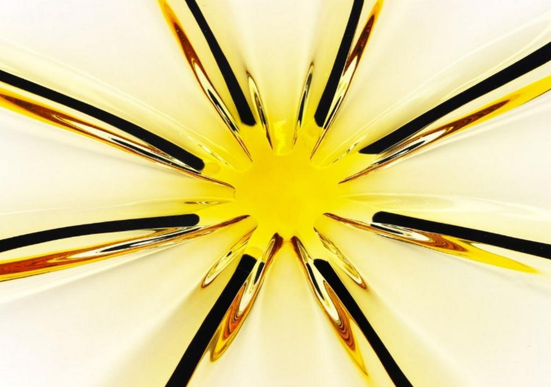 Amber Seashell Murano Glass Centerpiece - 2