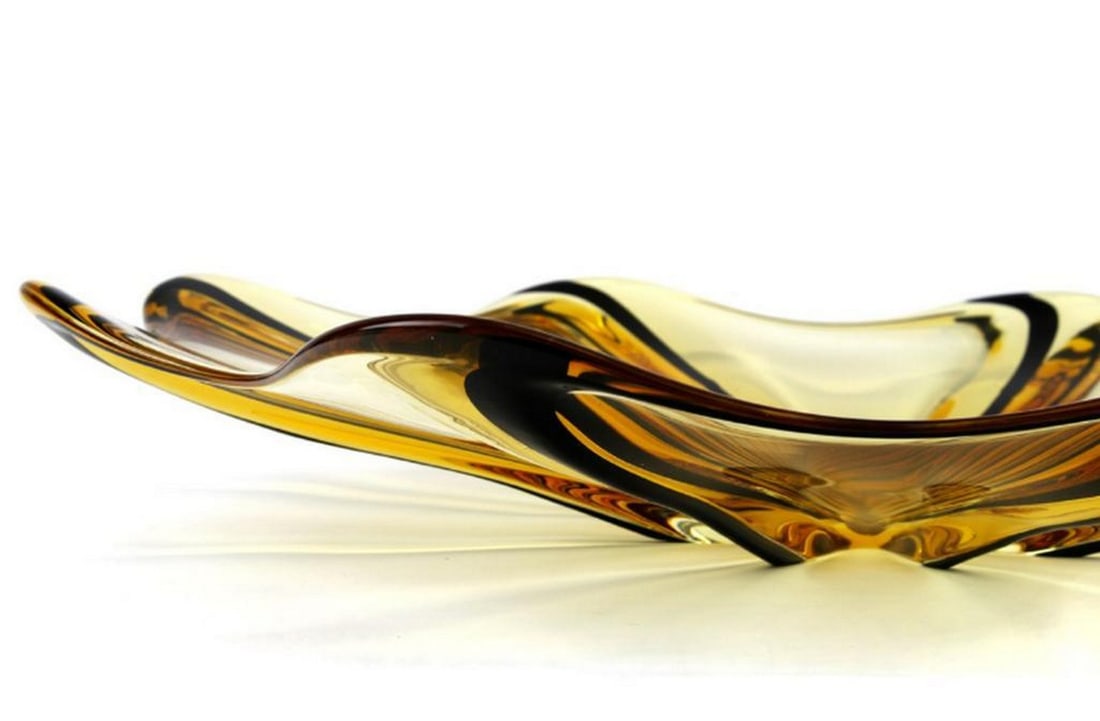 Amber Seashell Murano Glass Centerpiece - 3