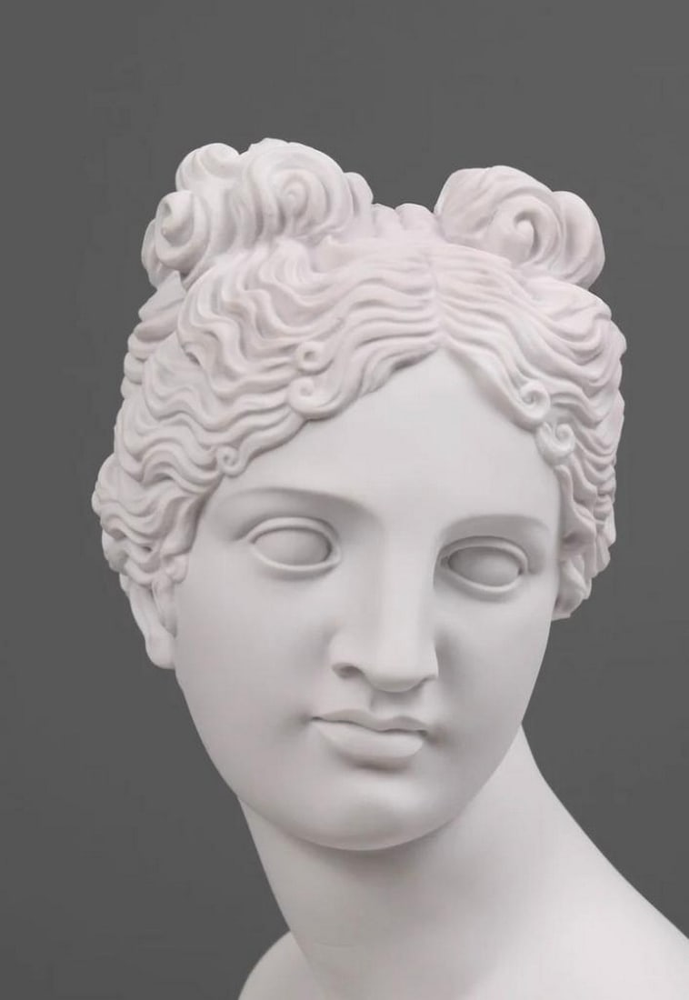 Goddess of Love: Venus Italica Sculpture: Goddess of Love: Venus Italica Sculpture This exquisite bust of Venus Italica captures the essence of beauty and grace, embodying the timeless allure of the Roman goddess of love. Crafted from fine ma