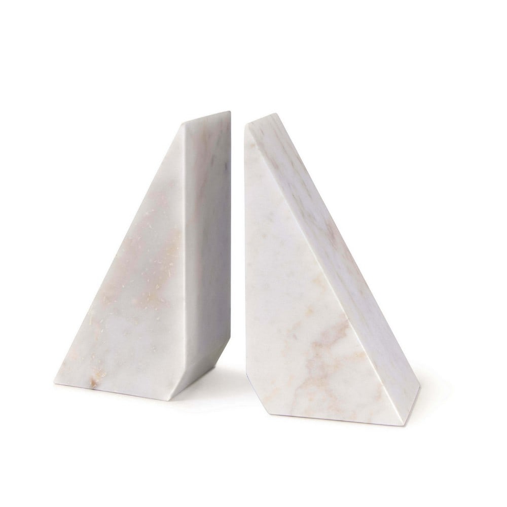 "Pavilion" Othello Collection Bookends: "Pavilion" Othello Collection Bookends Enhance your reading space with these sleek marble bookends that perfectly balance style and function. Ideal for a living room bookcase or an office desk