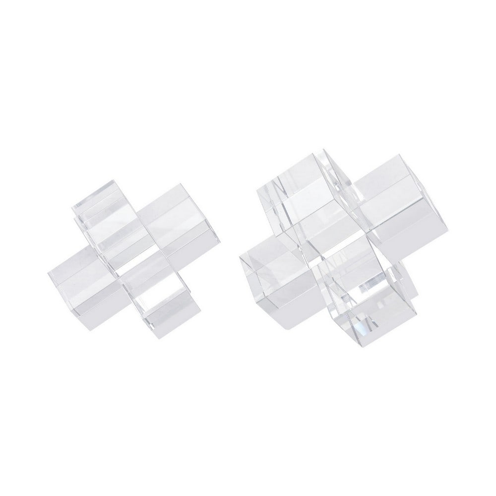 "Clear" Addition Collection Bookends: "Clear" Addition Collection Bookends Crafted from clear, heavyweight crystal glass, the Addition Bookends come as a set of two that combine striking modern design with functional elegance. The