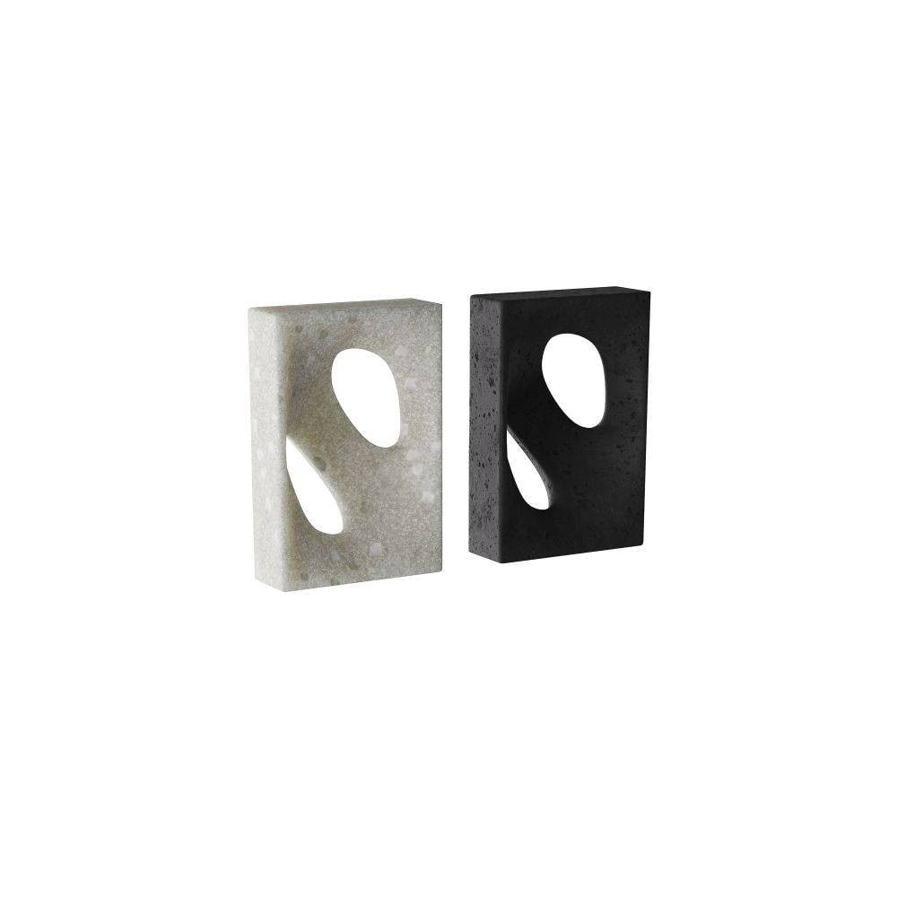 "Charcoal" Bondi Collection Bookends: "Charcoal" Bondi Collection Bookends Introducing the "Charcoal" Bondi Collection Bookends - a striking set that elevates any space with modern sophistication. These bookends feature a 