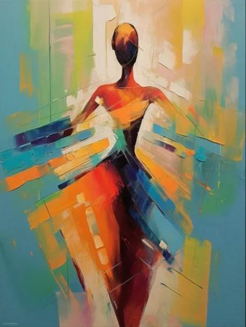 Grace Unbound: Grace Unbound Grace Unbound captures the essence of a dancing girl in sweeping abstract form. Her figure emerges in motion - fluid lines and flowing shapes echo the rhythm of movement without the cons