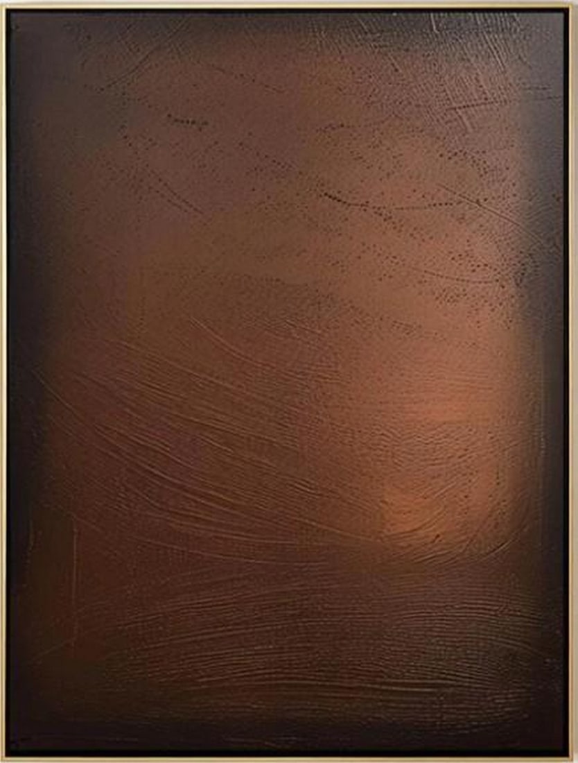 Earthen Layers: Earthen Layers Earthen Layers is a commanding abstract piece that explores the warmth and depth of natural brown tones through bold texture and layered composition. With rich, tactile surfaces reminis
