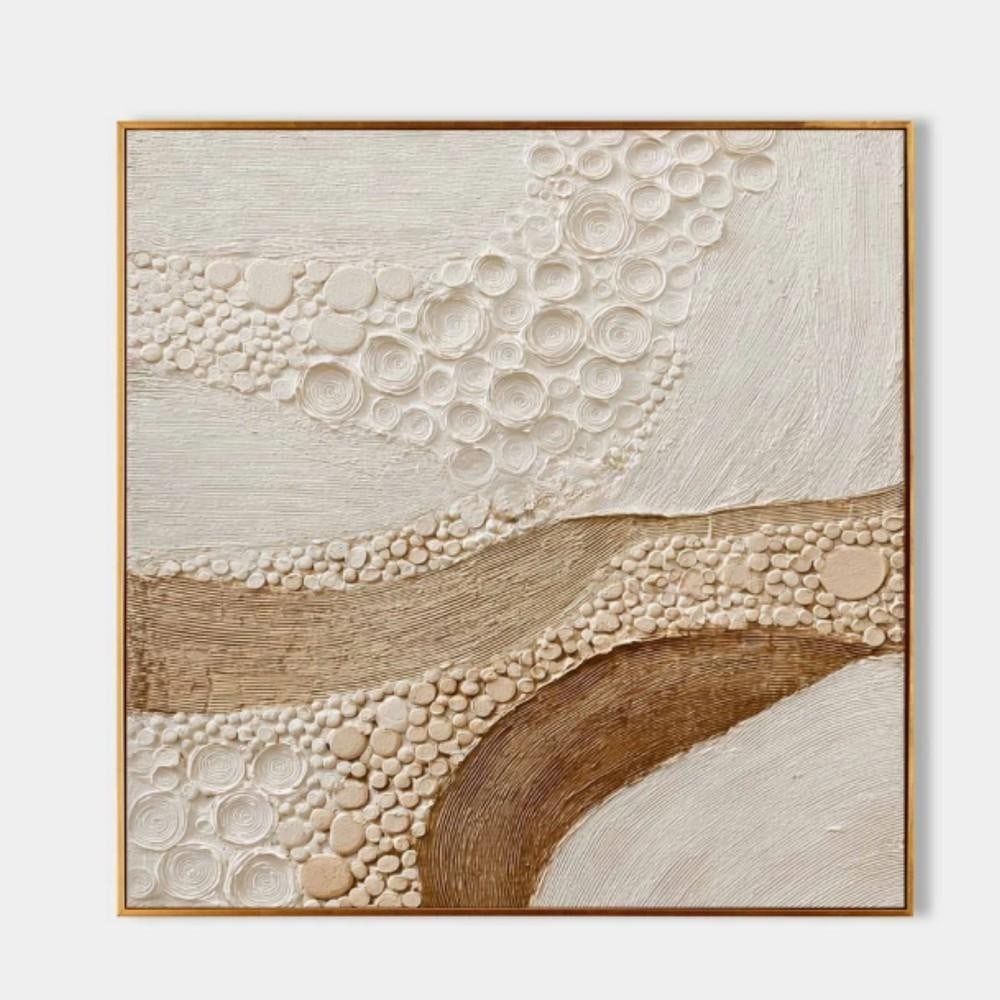 Tactile Terrain Abstract Textured Canvas Painting: Tactile Terrain Abstract Textured Canvas Painting Invite the essence of nature into your space with "Tactile Terrain," a richly textured abstract canvas painting inspired by geological and org