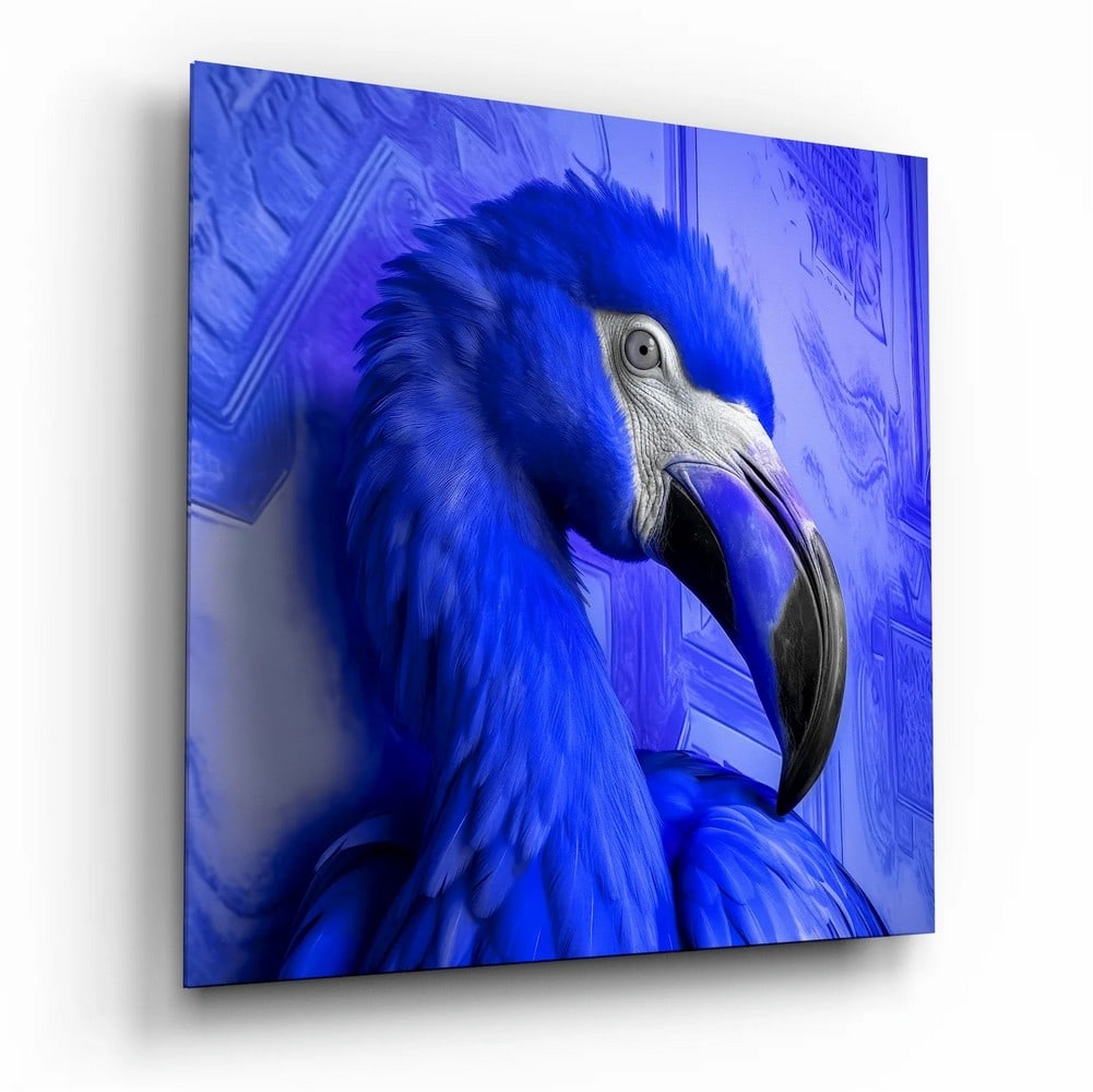 Flamingo Designer Tempered Glass Wall Art: Flamingo Designer Tempered Glass Wall Art This tempered glass wall art features a stylized flamingo composition with a clean, modern design. The artwork highlights elegant form and soft visual balance
