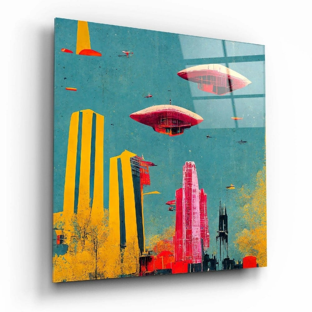 Future Abstract Tempered Glass Wall Art (1 of 2)