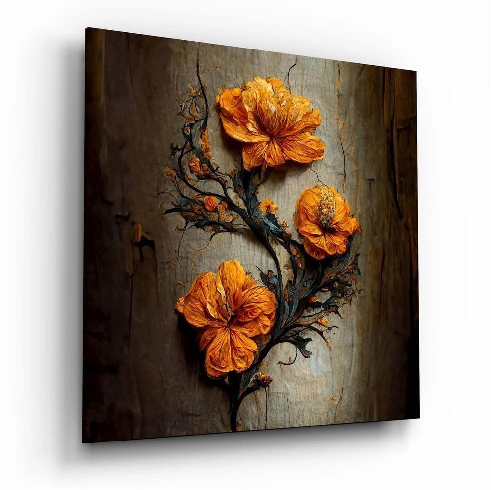 Timeless Blooms Inspired Glass Wall Art: Timeless Blooms Inspired Glass Wall Art Bring enduring beauty to your space with this tempered glass wall art featuring elegant, timeless flowers in full bloom. Inspired by classic floral compositions