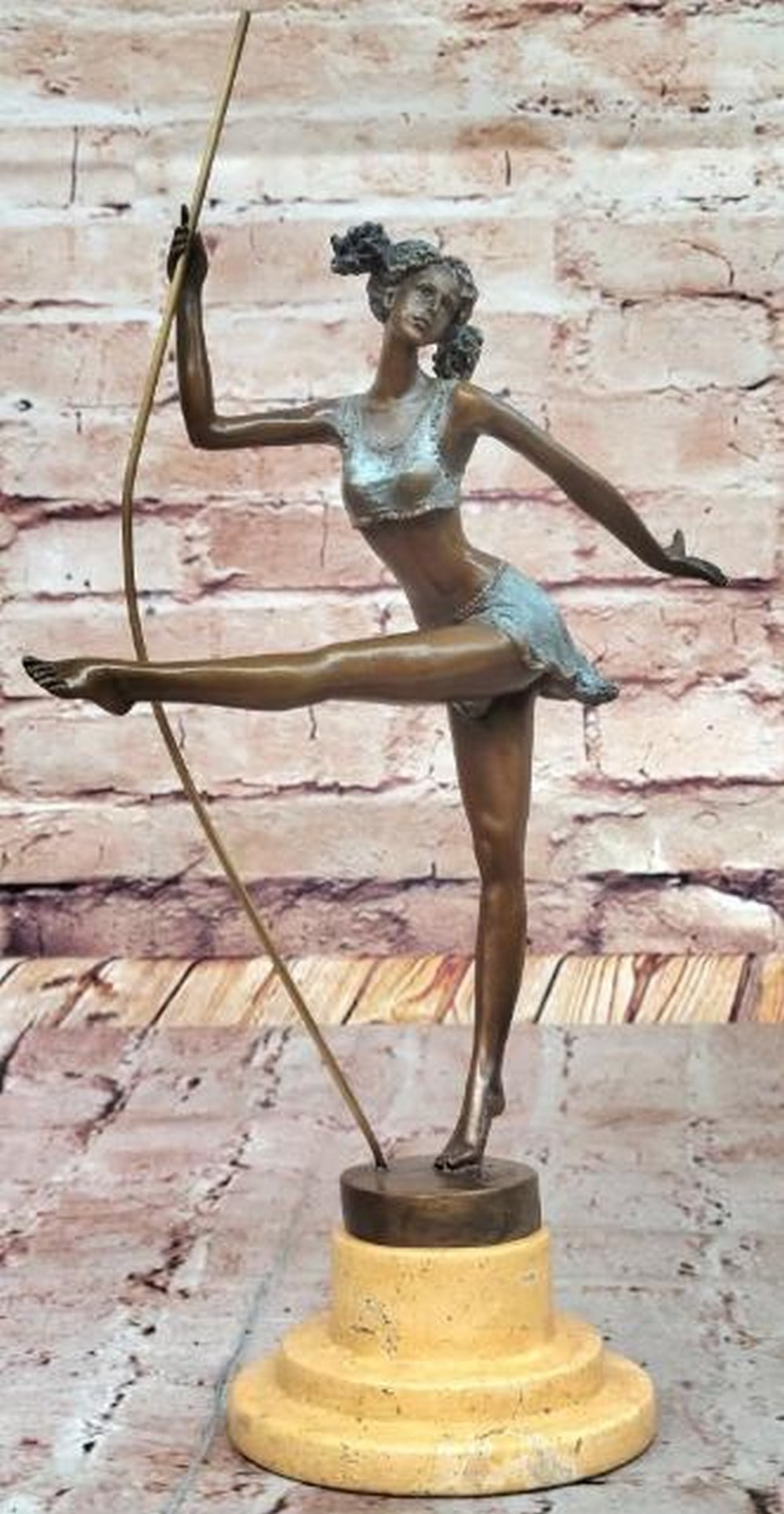 The Dancer's Poise Bronze Sculpture Inspired By Artist Milo: The Dancer's Poise Bronze Sculpture Inspired By Artist Milo. This stunning bronze sculpture, inspired by artist Milo and bearing his signature, captures the graceful elegance of a ballerina in a poise