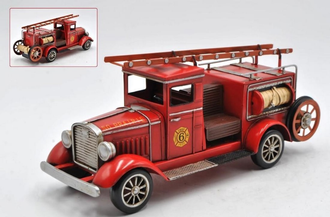 Fire Engine Dream: 1931 Vintage Antique 24-Pumper Model: Fire Engine Dream: 1931 Vintage Antique 24-Pumper Model This meticulously crafted 1931 Fire Engine Dream Truck model is a stunning tribute to vintage firefighting history. Made from durable plastic di