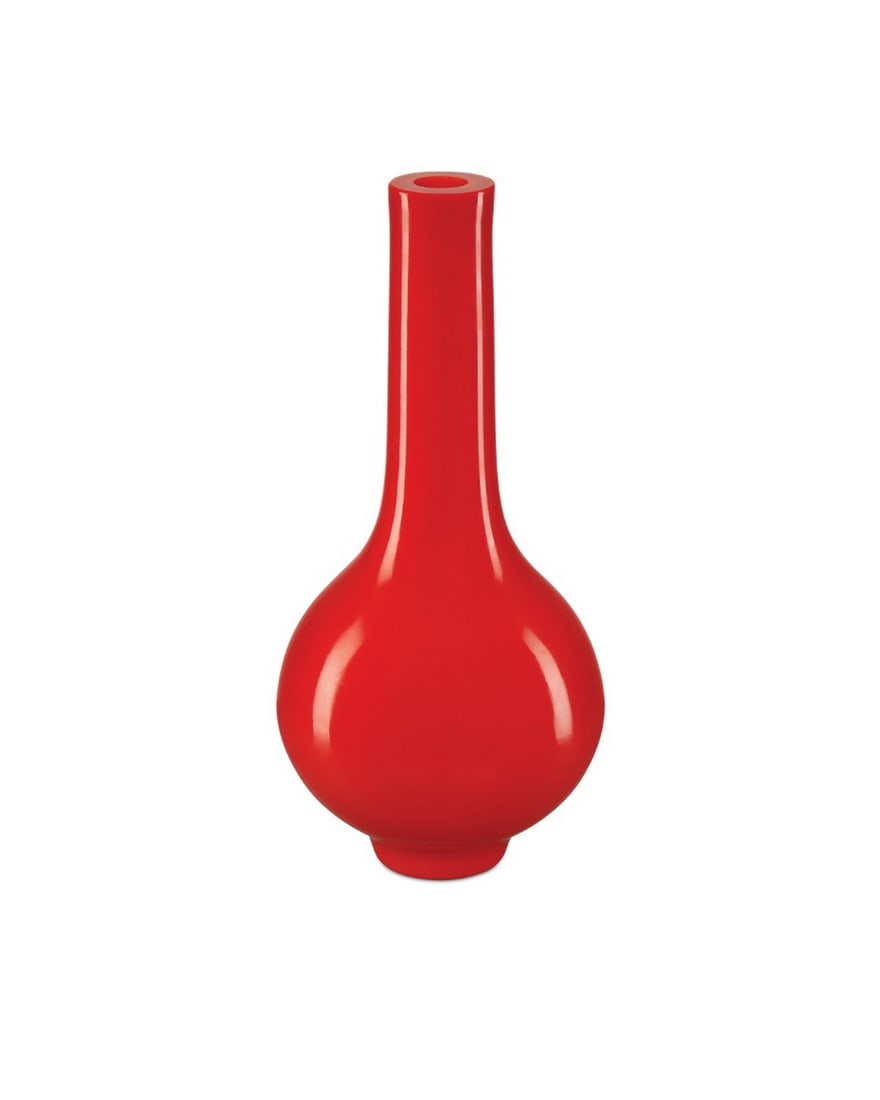 Coral Orange Vase, Bittersweet Collection: Coral Orange Vase, Bittersweet Collection The Bittersweet Peking Stem Vase is crafted from an exceptional layered glass using an intricate technique that involves blowing, carving, and multiple rounds