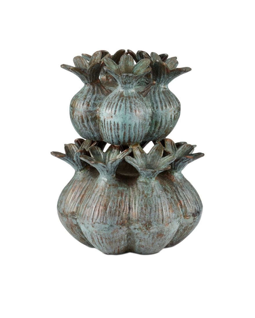 Amsterdam Tulip Vase, Currey Collection: Amsterdam Tulip Vase, Currey Collection Although it exudes the artisanal charm of ceramic or terracotta, the Amsterdam Tulip Vase is expertly crafted from cast aluminum. Once removed from the mold, it