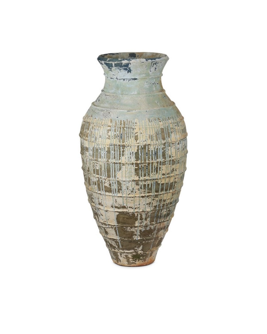 White & Blue Drip Urn, Lipari Collection: White & Blue Drip Urn, Lipari Collection Lipari Collection is a refined statement piece that marries minimalist white porcelain with bold blue drip accents inspired by Mediterranean design. Its smooth