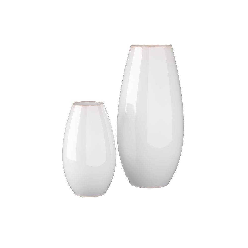 Glacial Reactive, Yancy Collection Set of 2 Vases: Glacial Reactive, Yancy Collection Set of 2 Vases These vases showcase a refined blend of contemporary design and artisanal craftsmanship, embodying simplicity in its finest form. Crafted from porcela