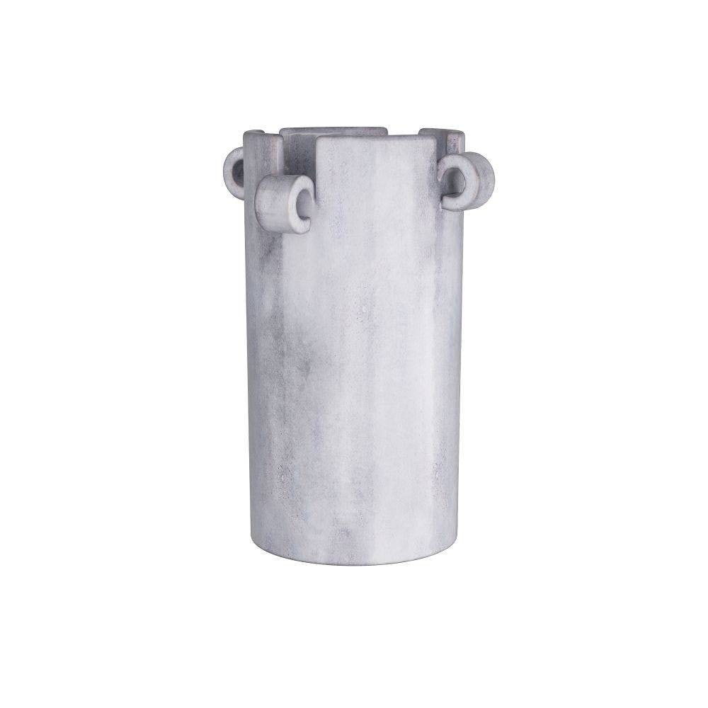 Glazed Potting Vase, Bahri Collection: Glazed Potting Vase, Bahri Collection The Glazed Potting Vase from the Bahri Collection is a striking blend of form and function, boasting a cylindrical silhouette paired with a smooth glazed finish