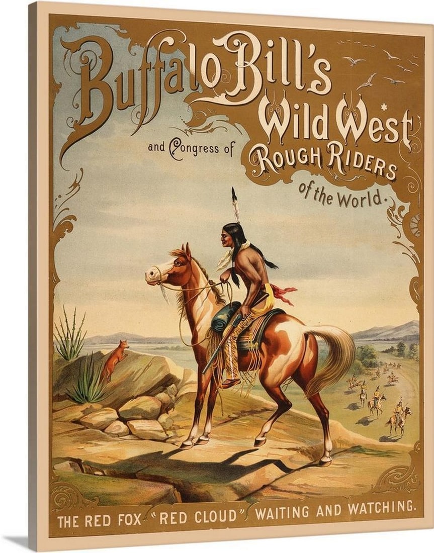 Buffalo Bill's Wild West - Vintage Advertisement Canvas Reproduction (1 of 2)