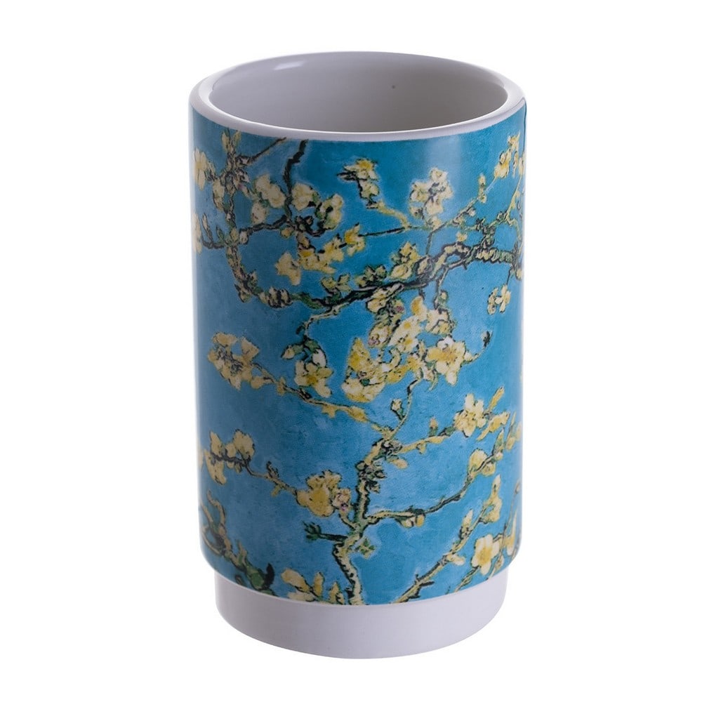 Van Gogh-Inspired Almond Blossom Ceramic Pot: Van Gogh-Inspired Almond Blossom Ceramic Pot This ceramic pot features artwork inspired by Vincent van Gogh's Almond Blossom, one of his most delicate and uplifting compositions. The design reflects t