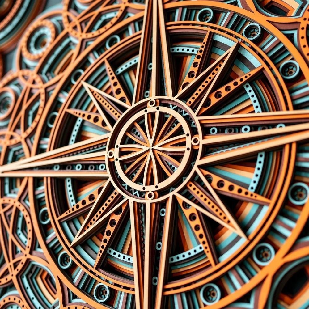 Daybreak Light 3D Mandala Wall Art - 4
