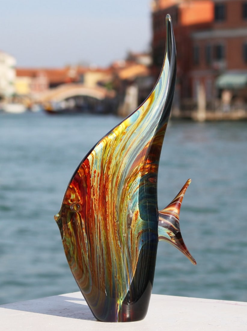 Tropical Moon Fish Murano Glass Sculpture (1 of 5)