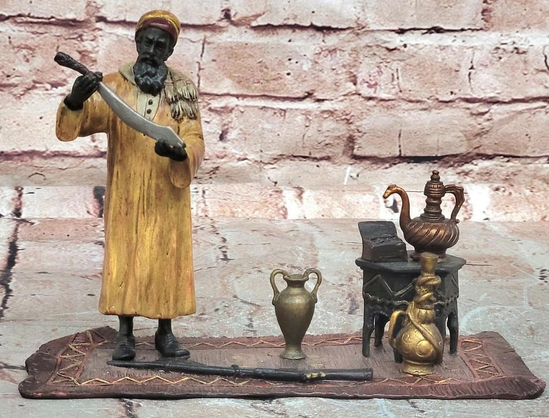 Bergman Inspired Bronze ''Rug Merchants'' Sculpture - 5.5'' x 8'' (1 of 6)