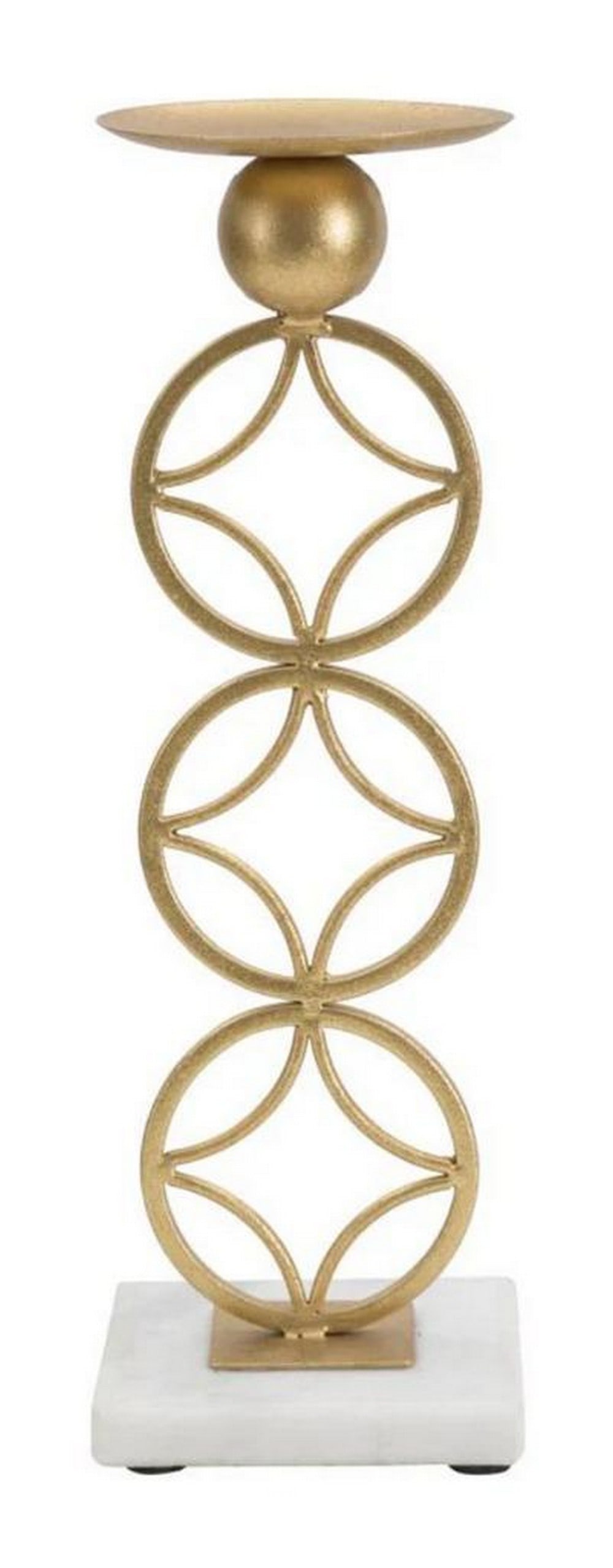Geometric Candle Holder in Golden Metal with a Base of White Marble: Geometric Candle Holder in Golden Metal with a Base of White Marble Explore an elegant golden metal candle holder with a marble base, featuring a geometric design that adds a touch of sophistication t