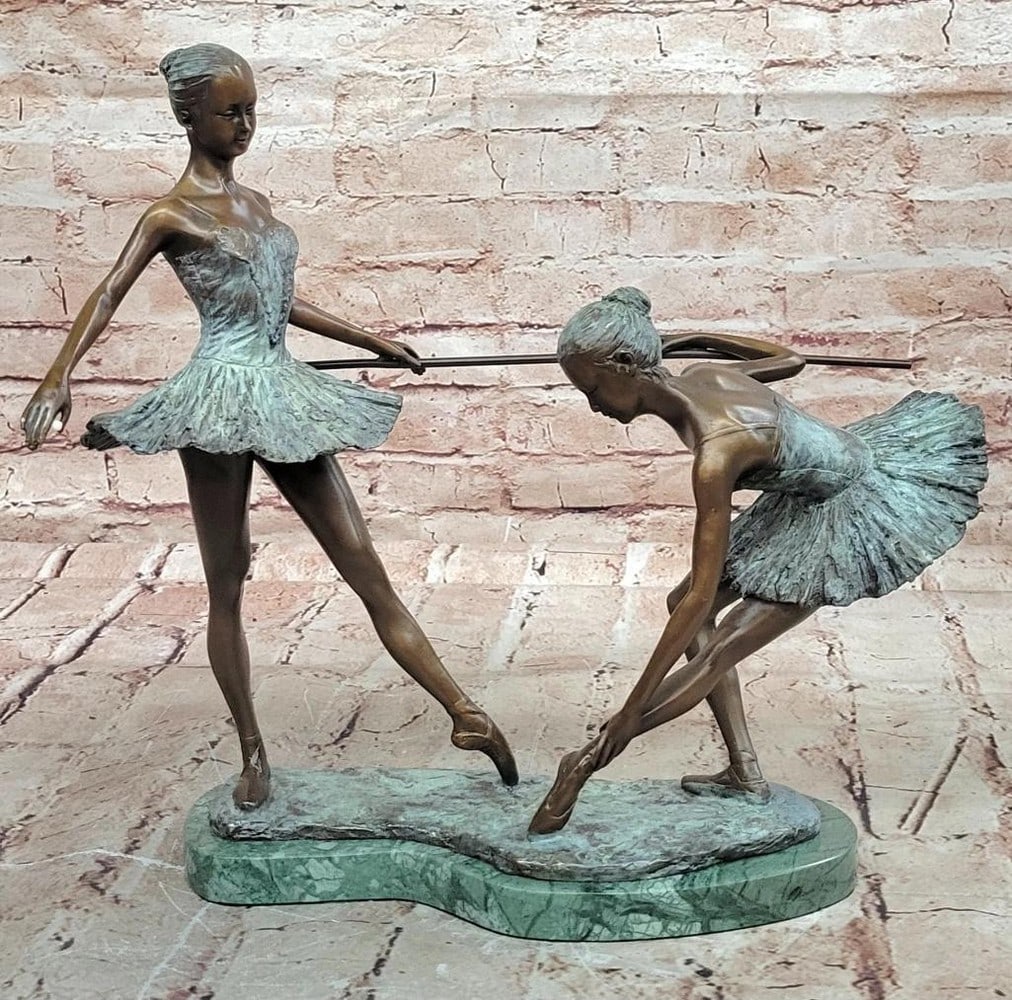 Grace in Motion' Signed Bronze Ballet Dancer Sculpture by Aldo Vitaleh - 12.5" x 13": 'Grace in Motion' Signed Bronze Ballet Dancer Sculpture by Aldo Vitaleh - 12.5" x 13" 'Grace in Motion' is an exquisite original bronze sculpture by Aldo Vitaleh, capturing a ballet dancer in 