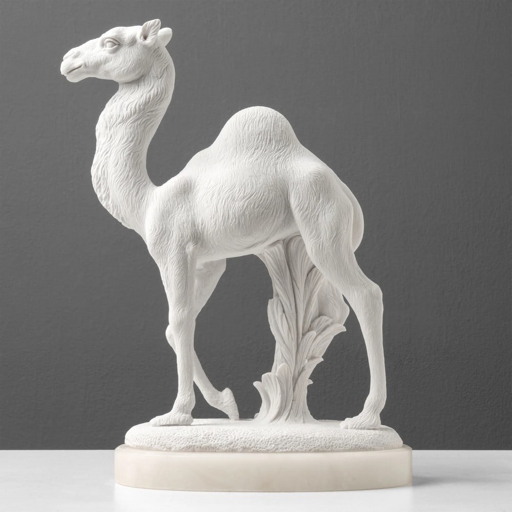 Arabian Camel Statue: Arabian Camel Statue This elegant sculpture captures the timeless presence of the camel, a symbol of endurance, resilience, and life across desert landscapes. With a graceful and steady posture, it ev