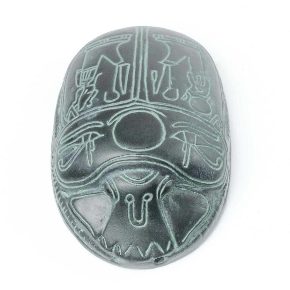 Egyptian Scarab Resin Sculpture - Symbol of Rebirth and Protection - (0.3lbs): Egyptian Scarab Resin Sculpture - Symbol of Rebirth and Protection - (0.3lbs) Inspired by the sacred symbolism of ancient Egypt, this intricately carved scarab sculpture represents protection,