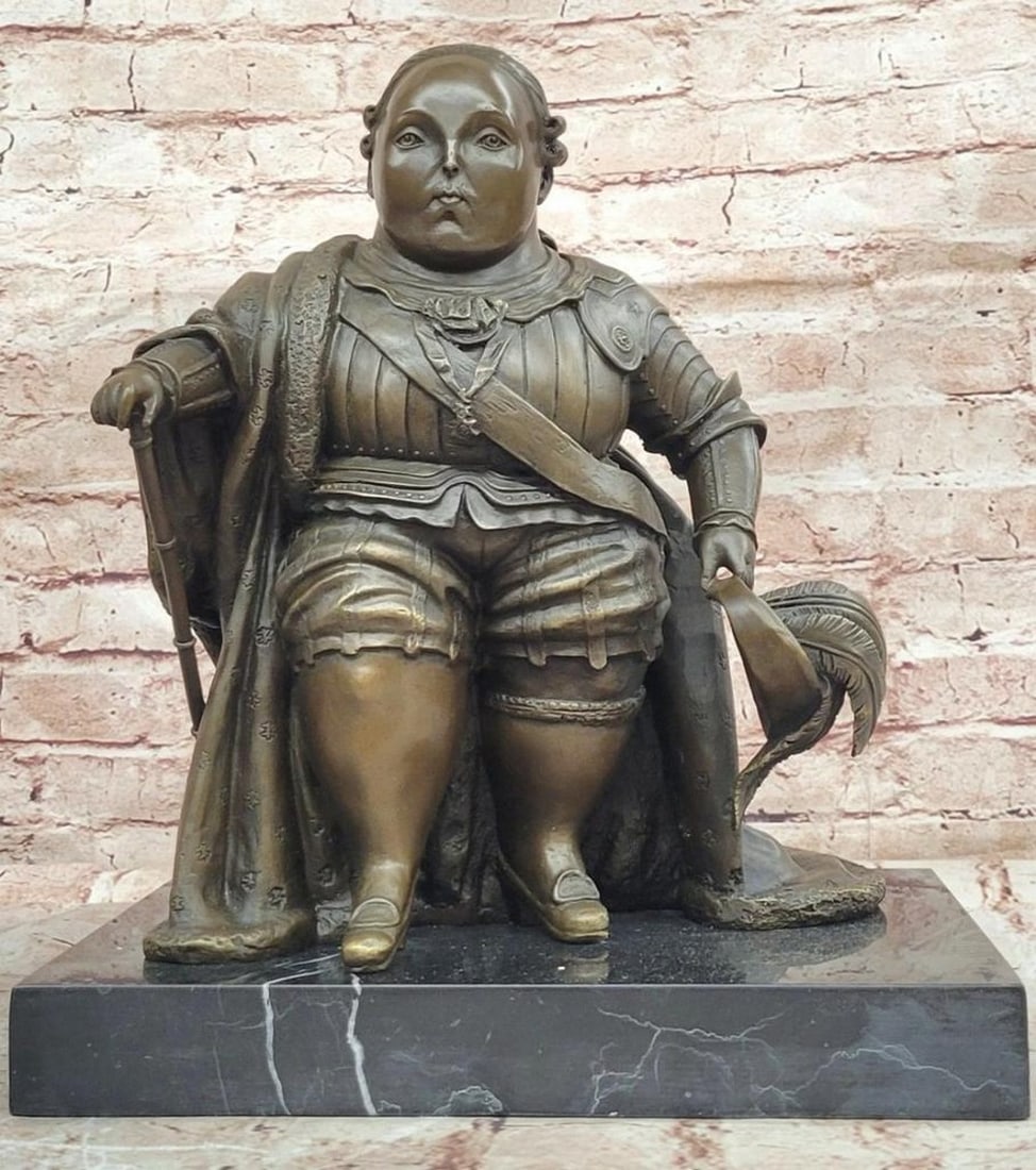 Louis XVI" Bronze Sculpture by Fernando Botero - 13.5" x 11.5 (1 of 5)
