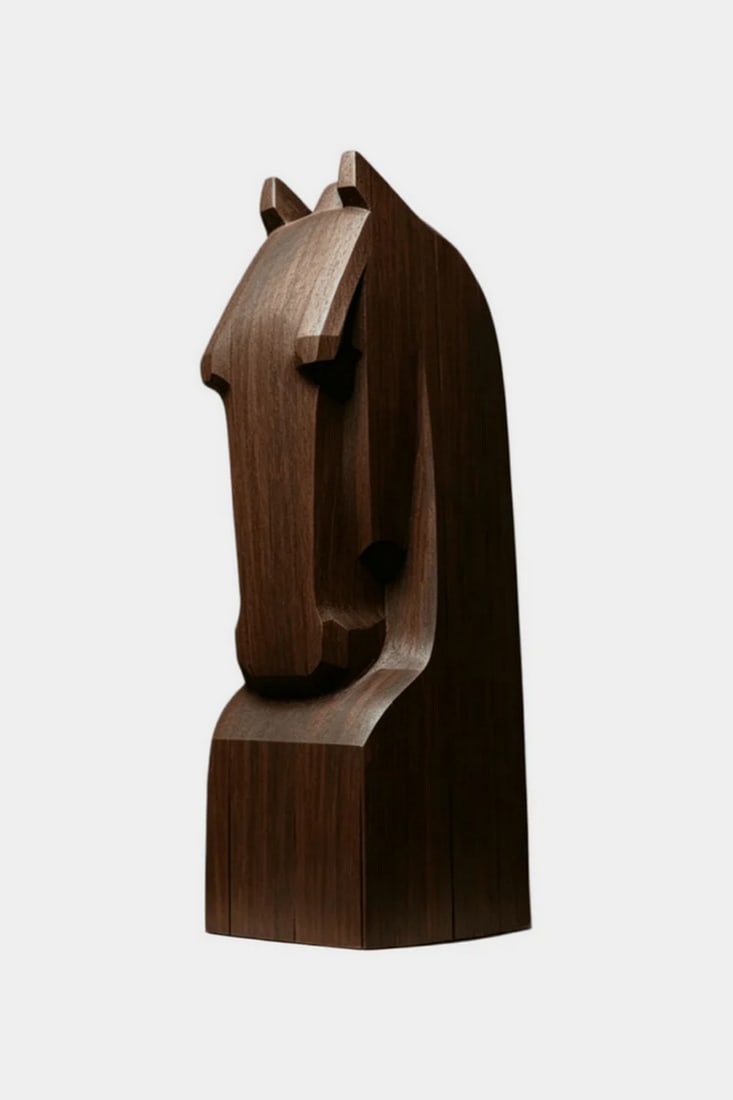 Horse Wood Sculpture: Horse Wood Sculpture This one-of-a-kind handcrafted wooden sculpture showcases the timeless beauty and strength of the horse through flowing lines, graceful proportions, and a rich natural finish. Exp