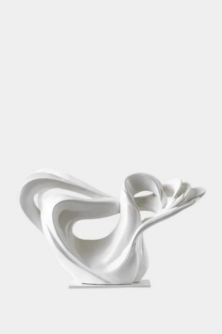 Hand-Carved Wooden Twist Sculpture (1 of 3)