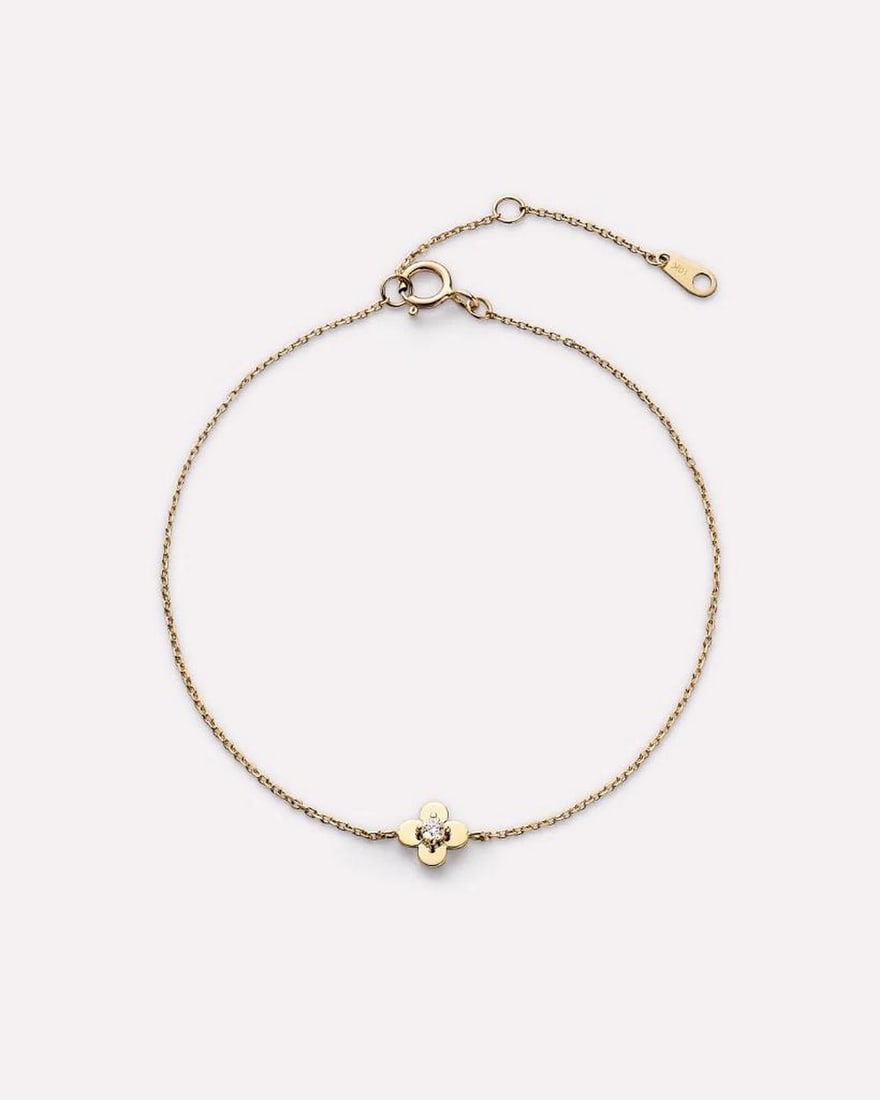 Solid Gold Flower Bracelet