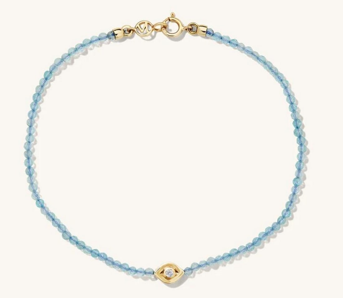 Lana Beaded Evil Eye Bracelet: Lana Beaded Evil Eye Bracelet Delicate and protective, the Lana bracelet features a strand of polished beads accented with a radiant evil eye charm - an ancient symbol believed to ward off negativity.