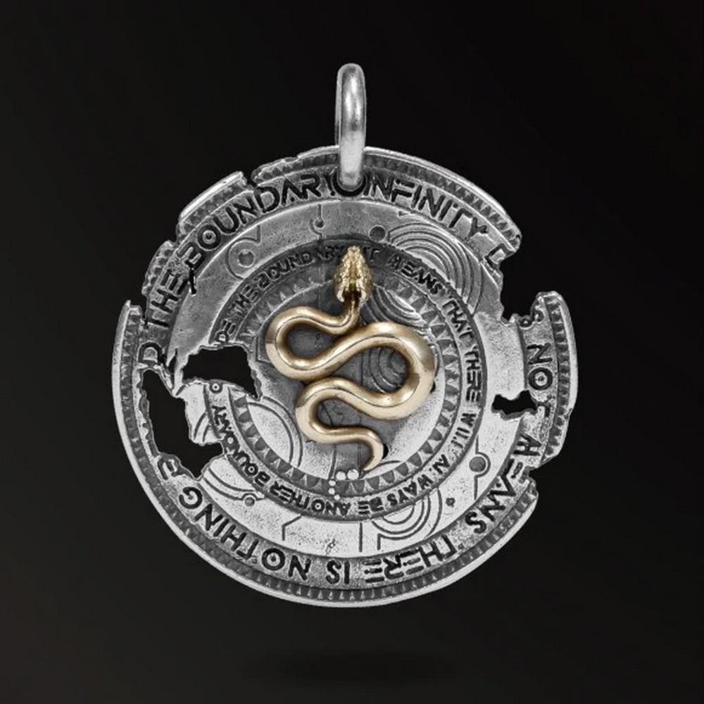 Snake Energy Shield Necklace Pendant: Snake Energy Shield Necklace Pendant Handcrafted by Mongolian artisans, the Snake Energy Shield Necklace channels the snake's ancient symbolism of protection and vitality. Its sculpted curves and