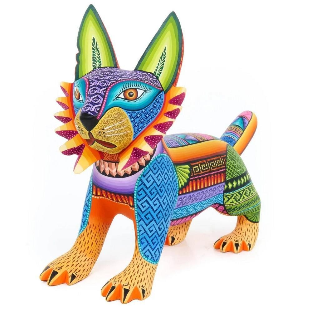 Vibrant Lynx Cat - Oaxacan Alebrije by Jose Clavo & Magaly Fuentes (1 of 4)