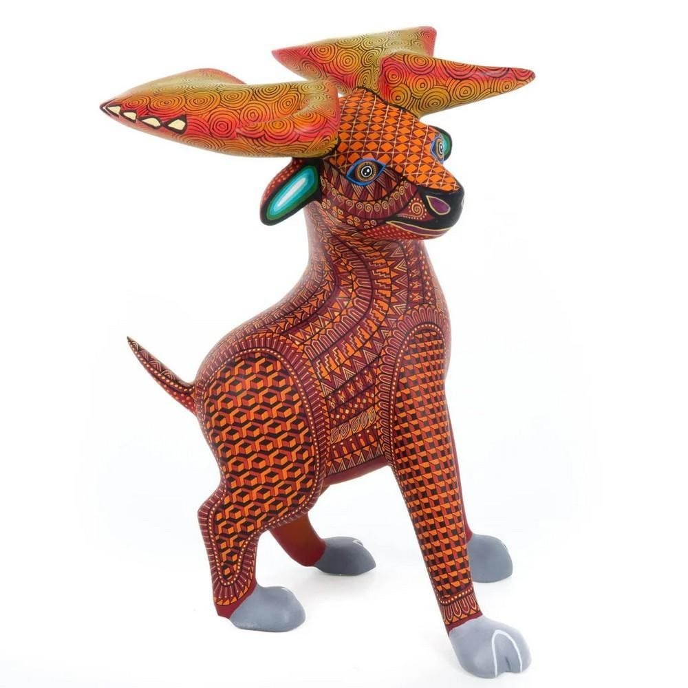 Moose - Oaxacan Alebrije by Jose Fabian: Moose - Oaxacan Alebrije by Jose Fabian A celebration of self-made talent and meticulous craft, this moose alebrije radiates character and strength. Hand-carved from a single block of copal wood by Jo