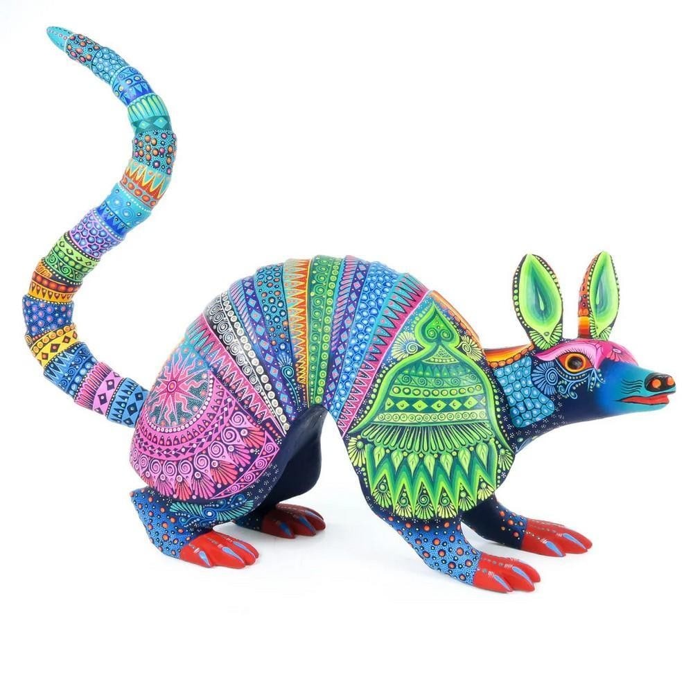 Large Vibrant Armadillo - Handcrafted Oaxacan Alebrije by the Sosa Family (1 of 8)