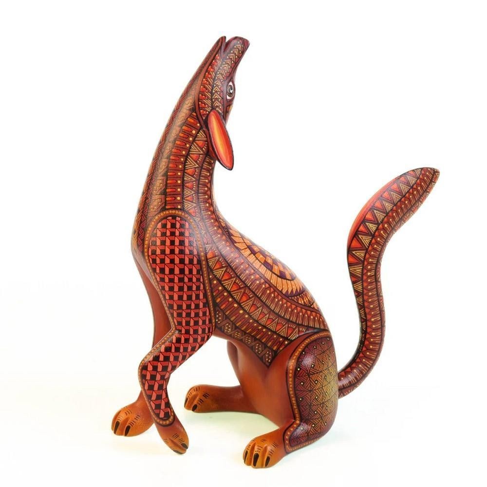 Howling Coyote Alebrije - Hand-Carved Zapotec-Inspired Sculpture from Oaxaca (1 of 5)