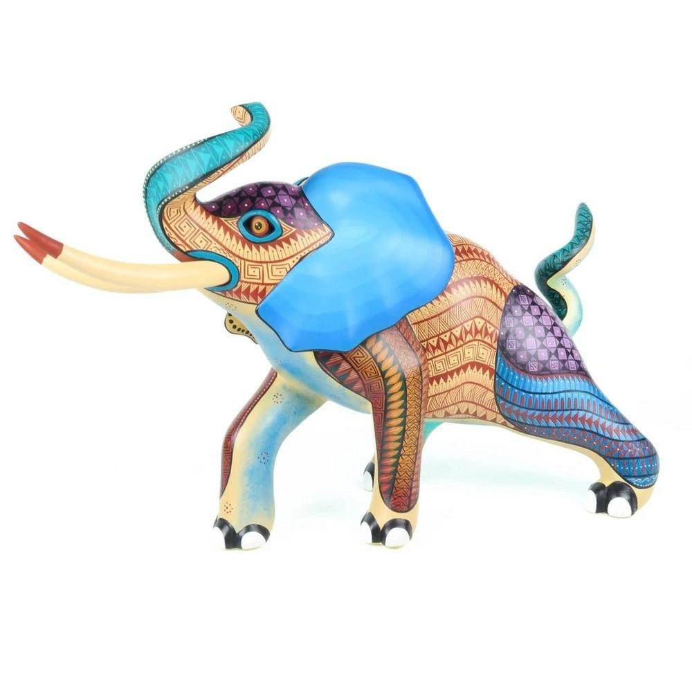 Majestic Elephant Alebrije - Hand-Carved Zapotec Spirit from Oaxaca (1 of 5)