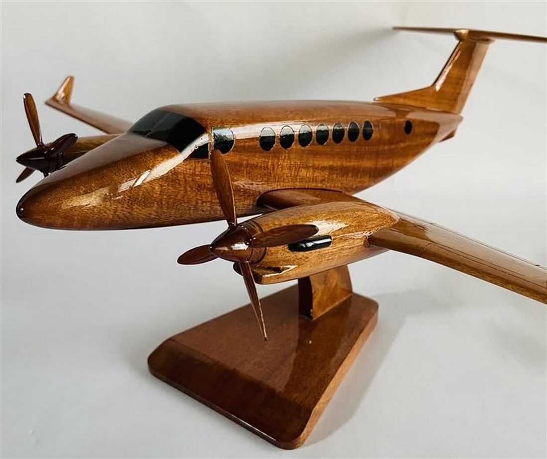 King Air 350 Wooden Model Aircraft: King Air 350 Wooden Model Aircraft Indulge in the elegance of aviation history with our meticulously crafted King Air 350 model. Handcrafted to perfection and finely detailed, this replica embodies th