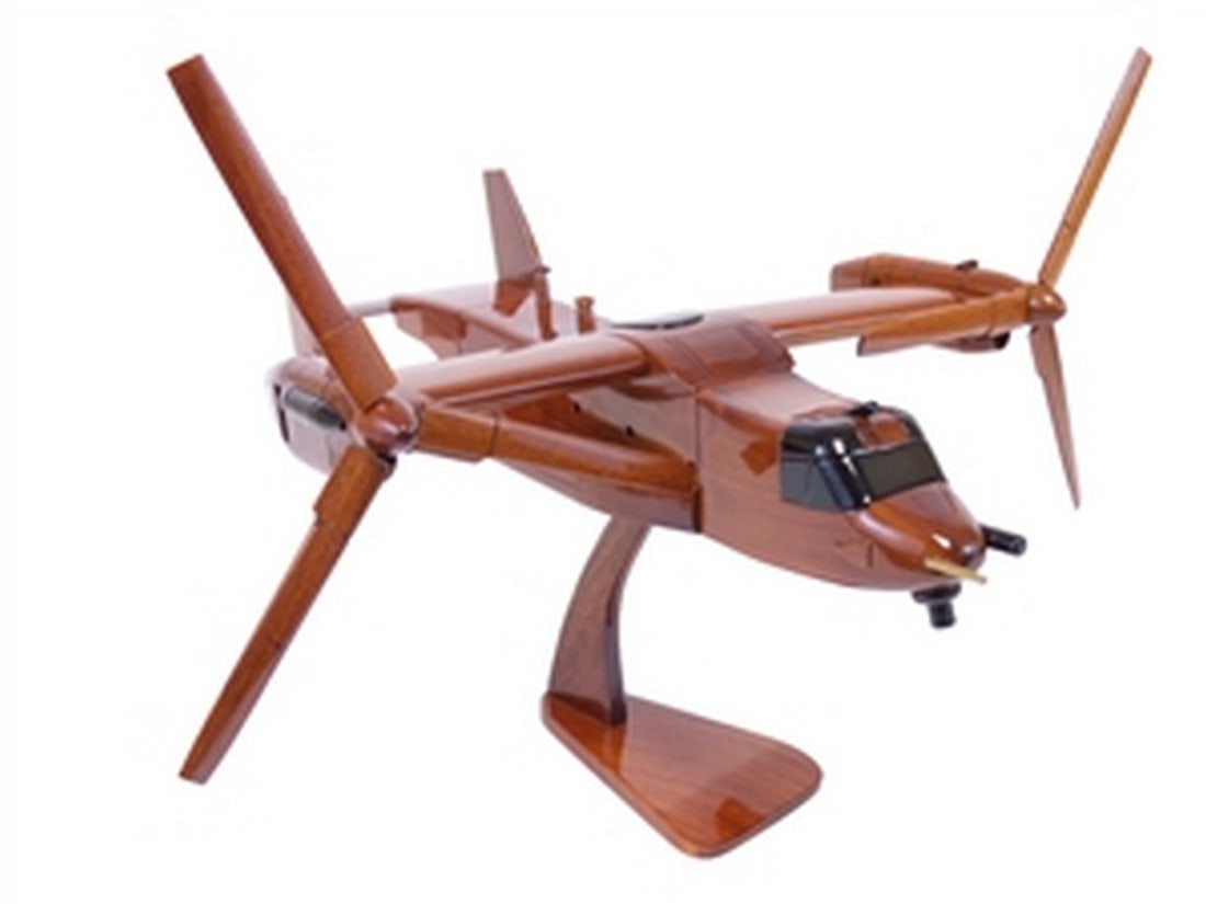 BELL V-22 OSPREY: BELL V-22 OSPREY This handcrafted tilt rotor helicopter is a scale model replica of the famed Bell V-22 Osprey, used by the Coast Guard and the Marines. With movable rotors and fine detailing.Made wit