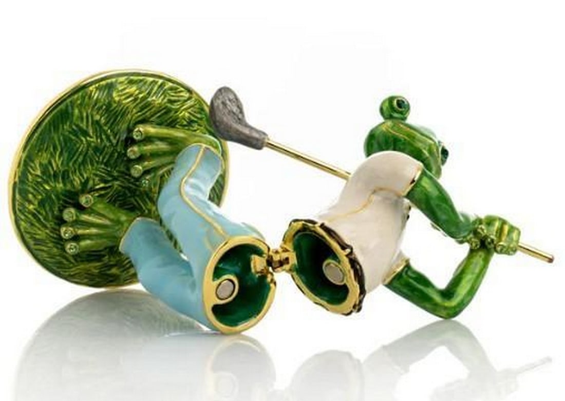 Golfing Frog Trinket Box - 6